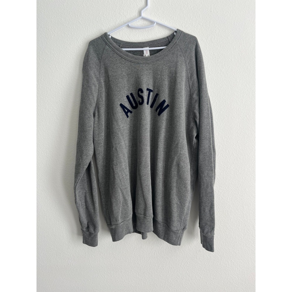 Alternative Apparel Austin Texas XXL Gray Raglan Pullover Sweatshirt Womens XL